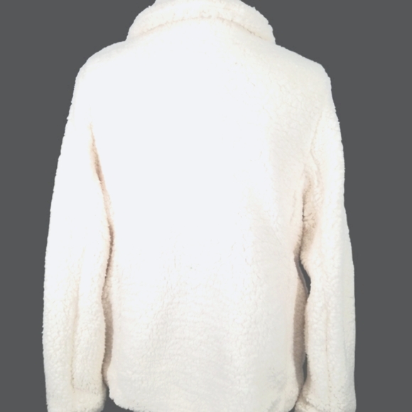 Ashley Outwear Faux Fur Winter Pea Coat Doble Breasted.  L - Picture 4 of 14